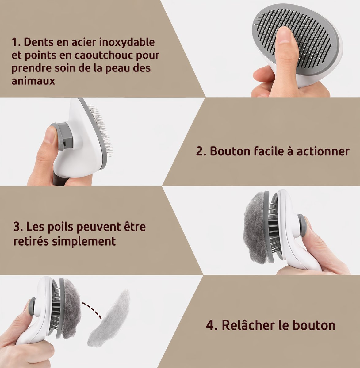 Brosse auto-nettoyante - Brossouf