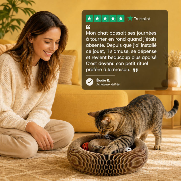 Griffoir interactif pour chat - Griffouf